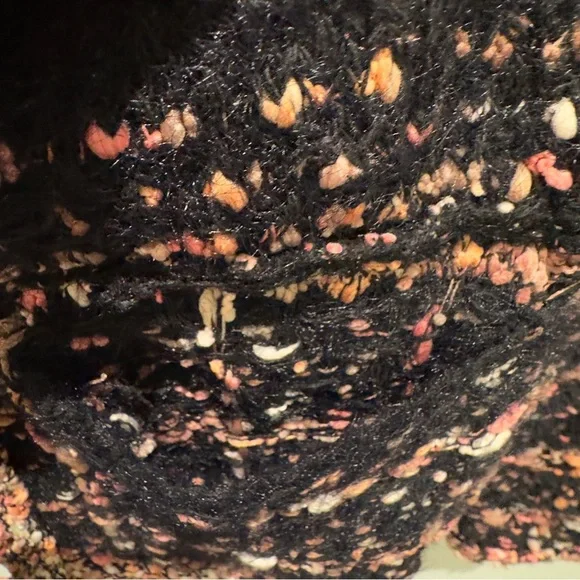 NWT- Sioni Black, Pink, Orange & White Tweed Cardigan Size Medium Women’s - Picture 9 of 11